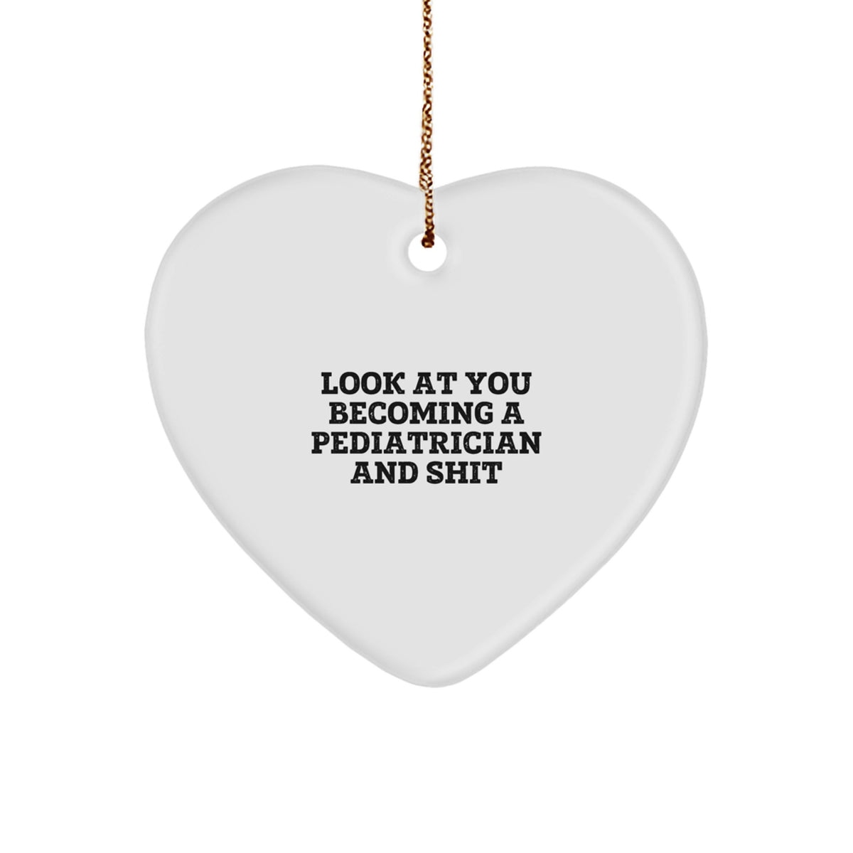 Pediatrician Heart Ornament Treasure Keepsake for Kids Christmas Gift - Image 1