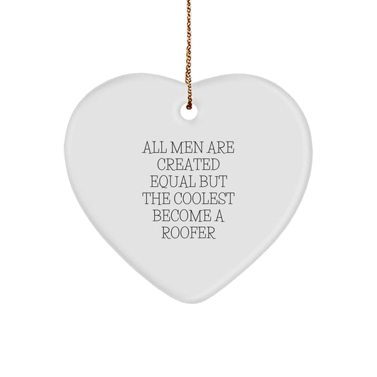 Funny Roofer Heart Ornament Gifts from Friends for Roofer Christmas Unique Gifts - Image 1