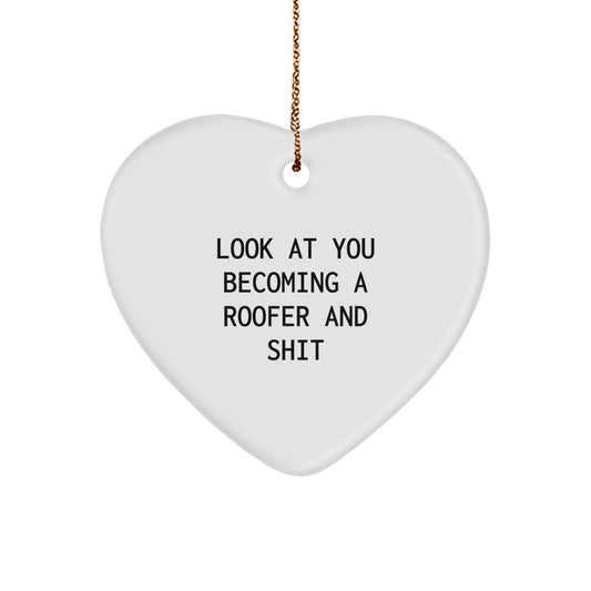Sassy Roofer Novelty Christmas Ornament Gift for Friends - Image 1