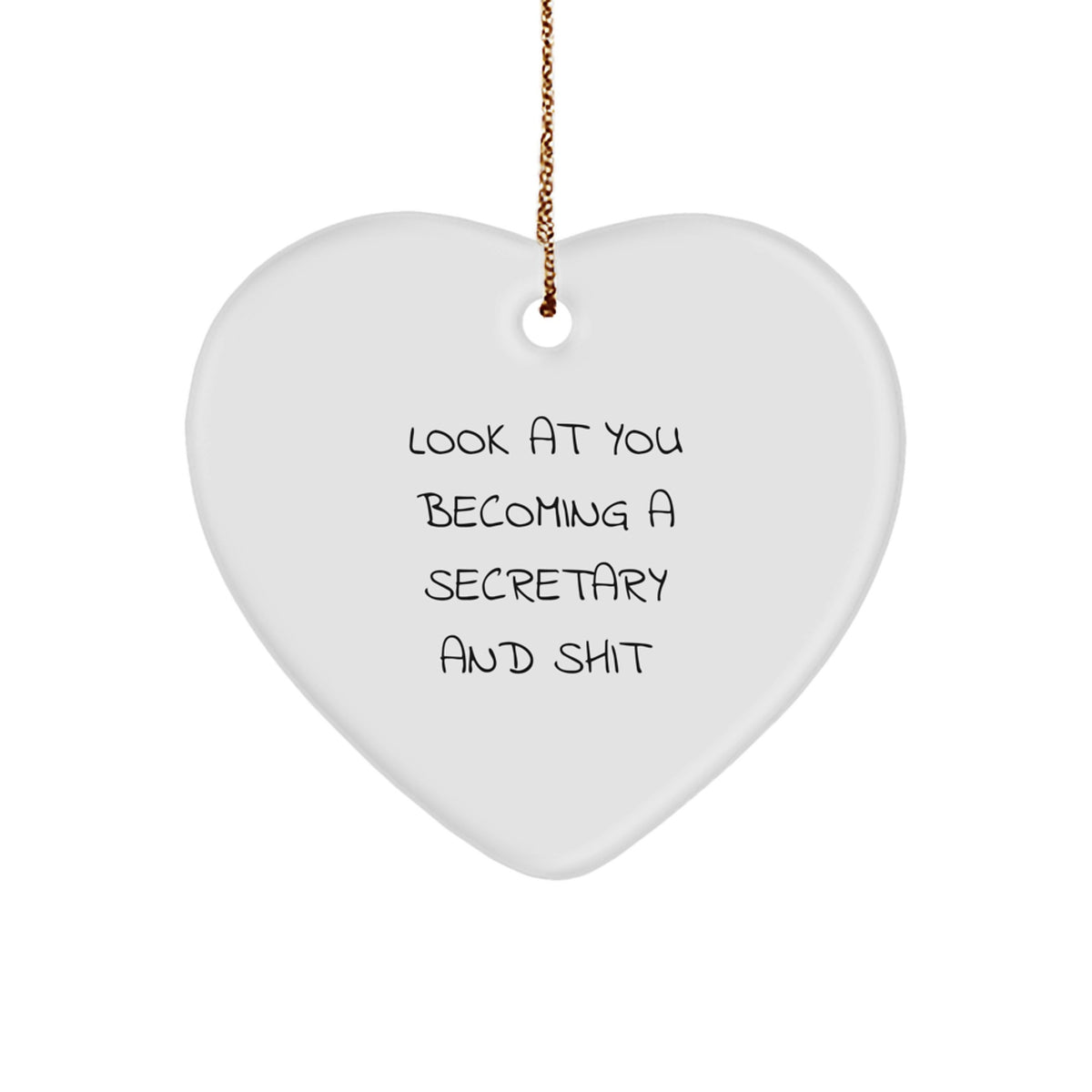 Christmas Ornament for Coworkers - Hilarious Secretary Gift Idea - Look - Image 1