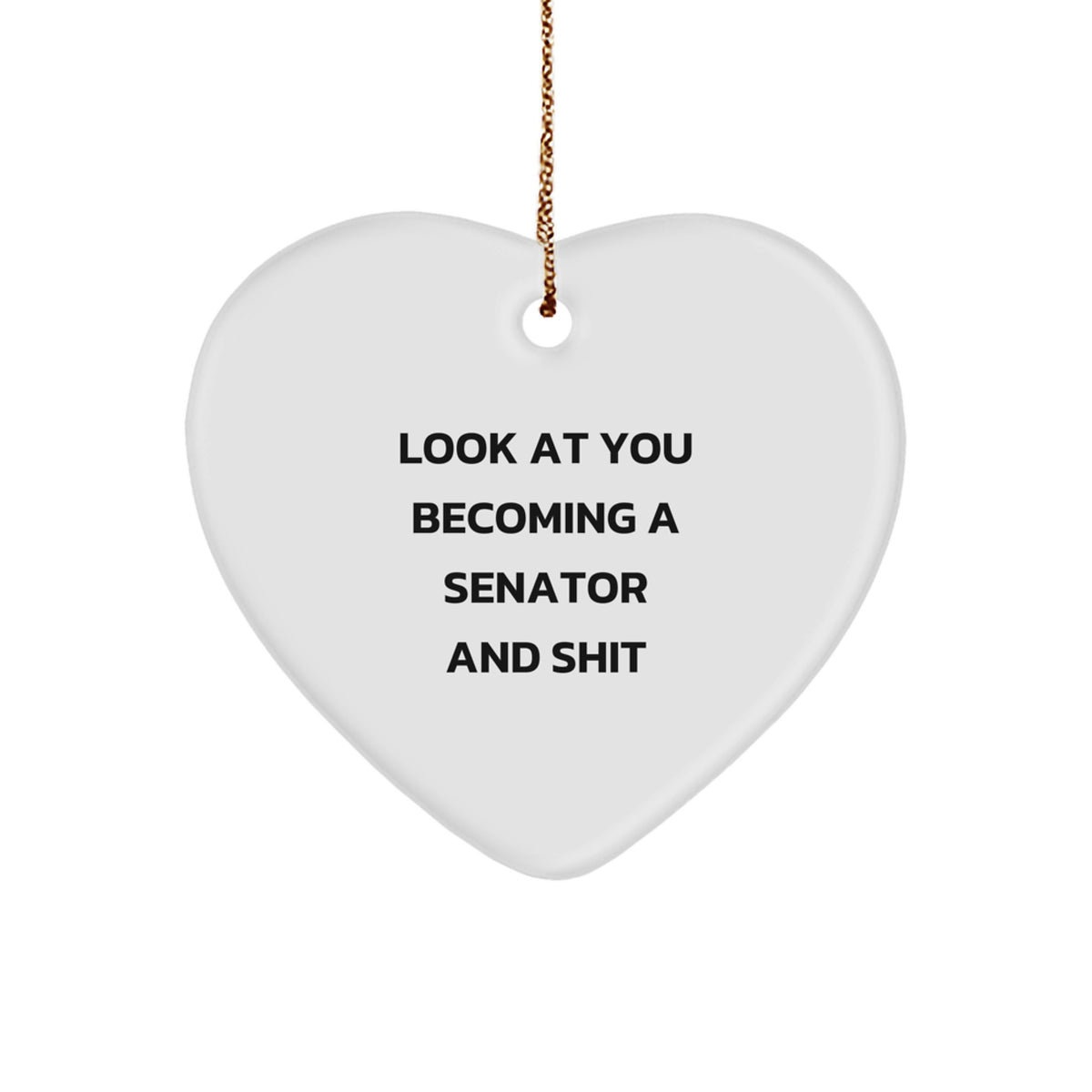 Christmas Gift for Her Senator Heart Ornament Present - Image 1