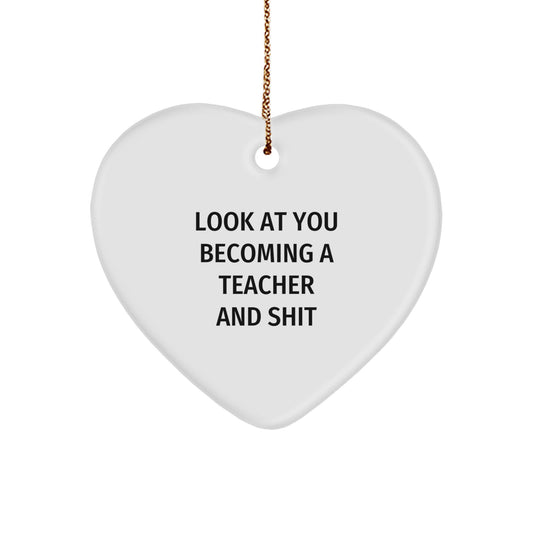 Funny Teacher Christmas Ornament Gift for Friends - Image 1