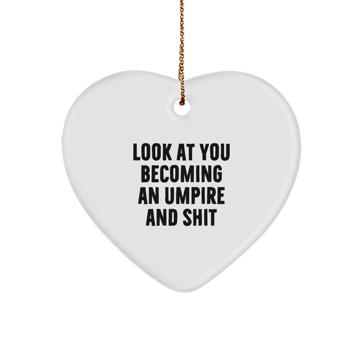 Umpire Heart Ornament Christmas Gift for Coworkers Idea - Image 1