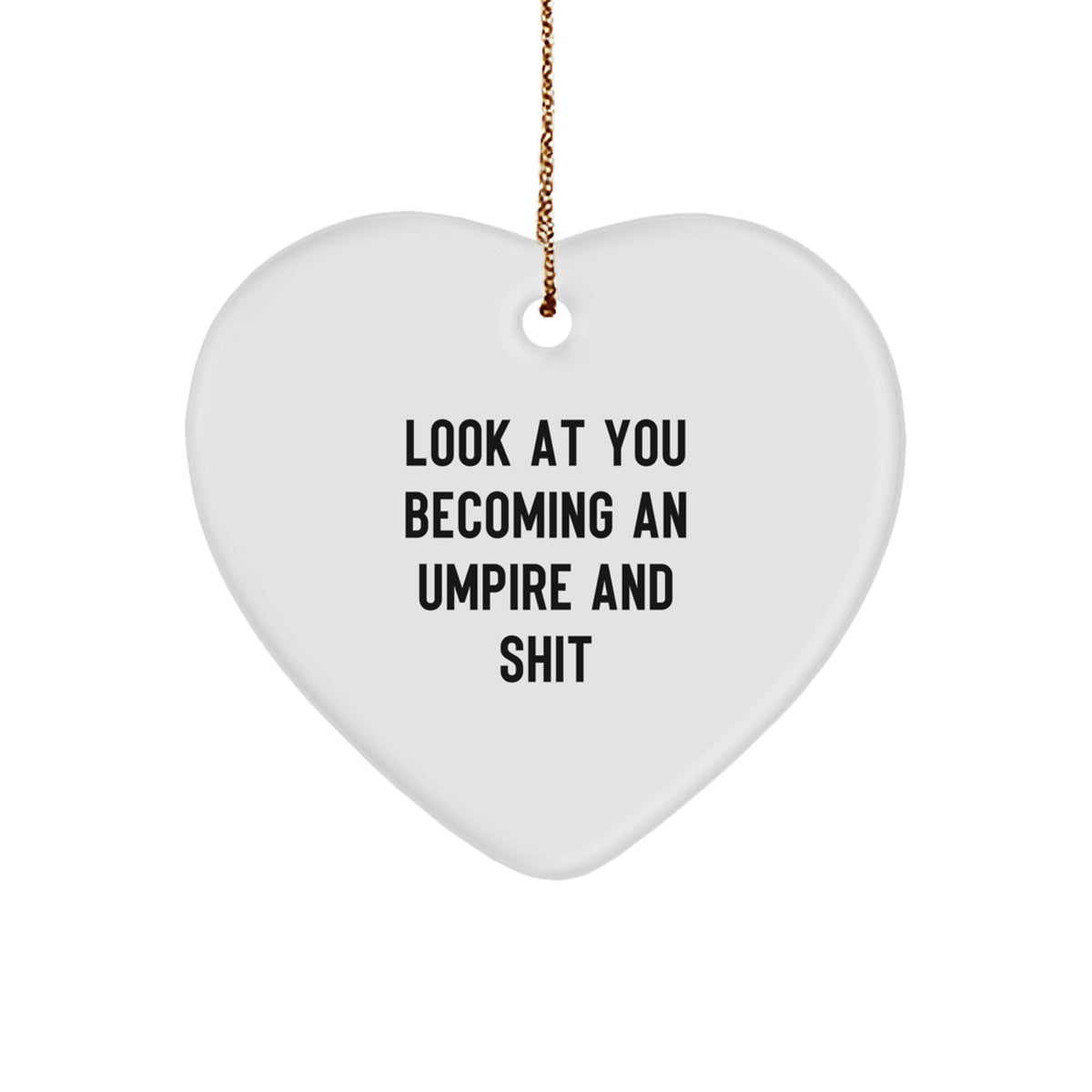 Umpire Christmas Ornament Gift - Favorite Heart Keepsake for Kids & Fans - Image 1