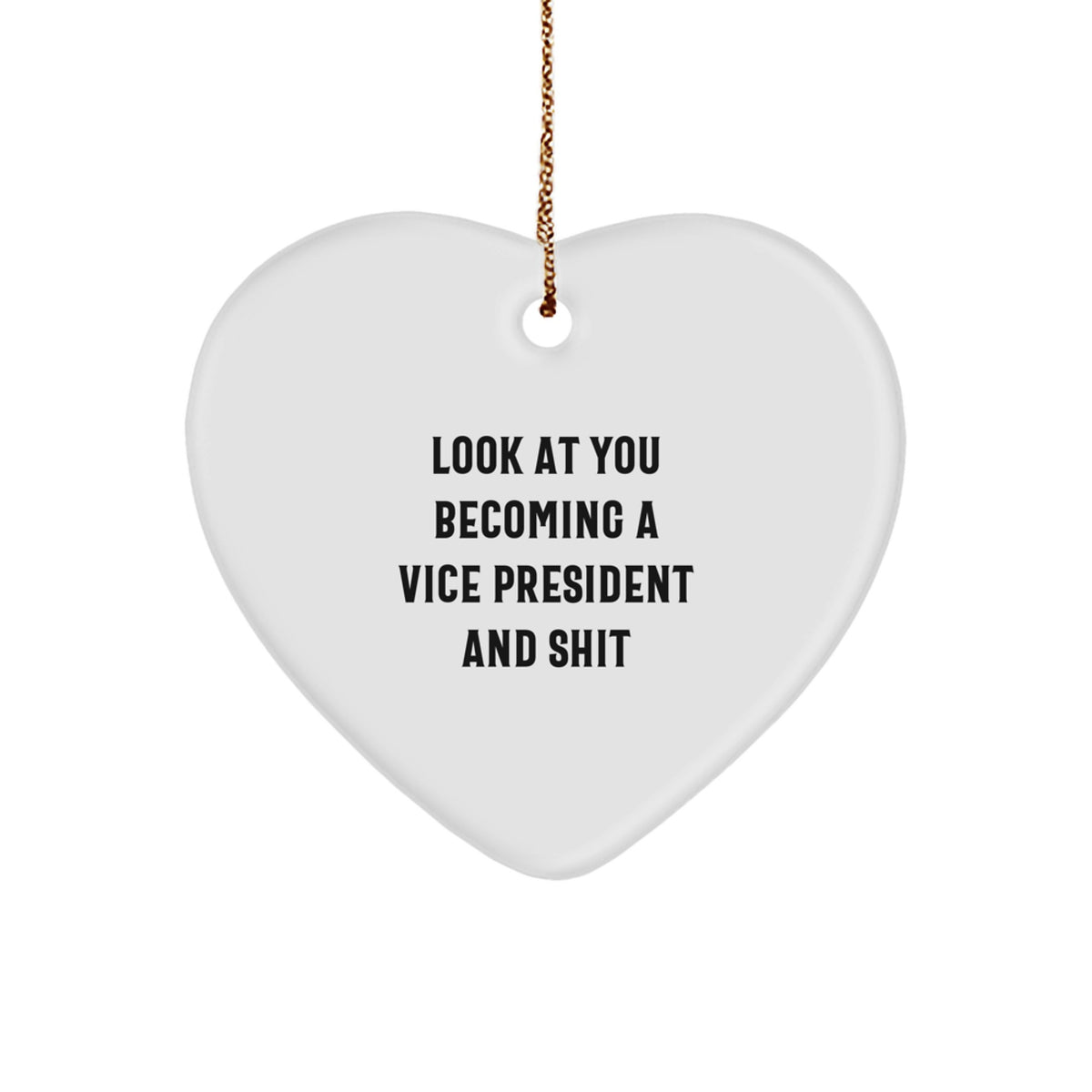 Christmas Gift for Her Vice President Heart Ornament Present - Image 1