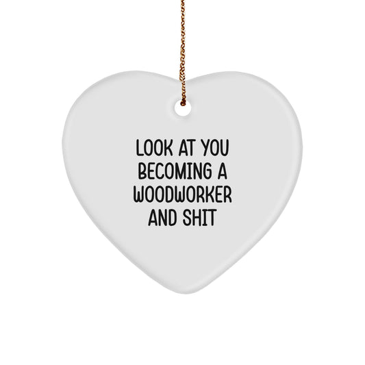 Woodworker Keepsake Christmas Ornament for Him Gift - Image 1