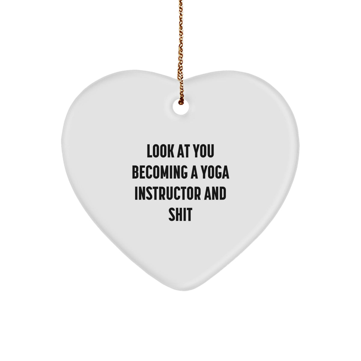 Favorite Yoga Instructor Heart Ornament for Kids Christmas Gift - Image 1