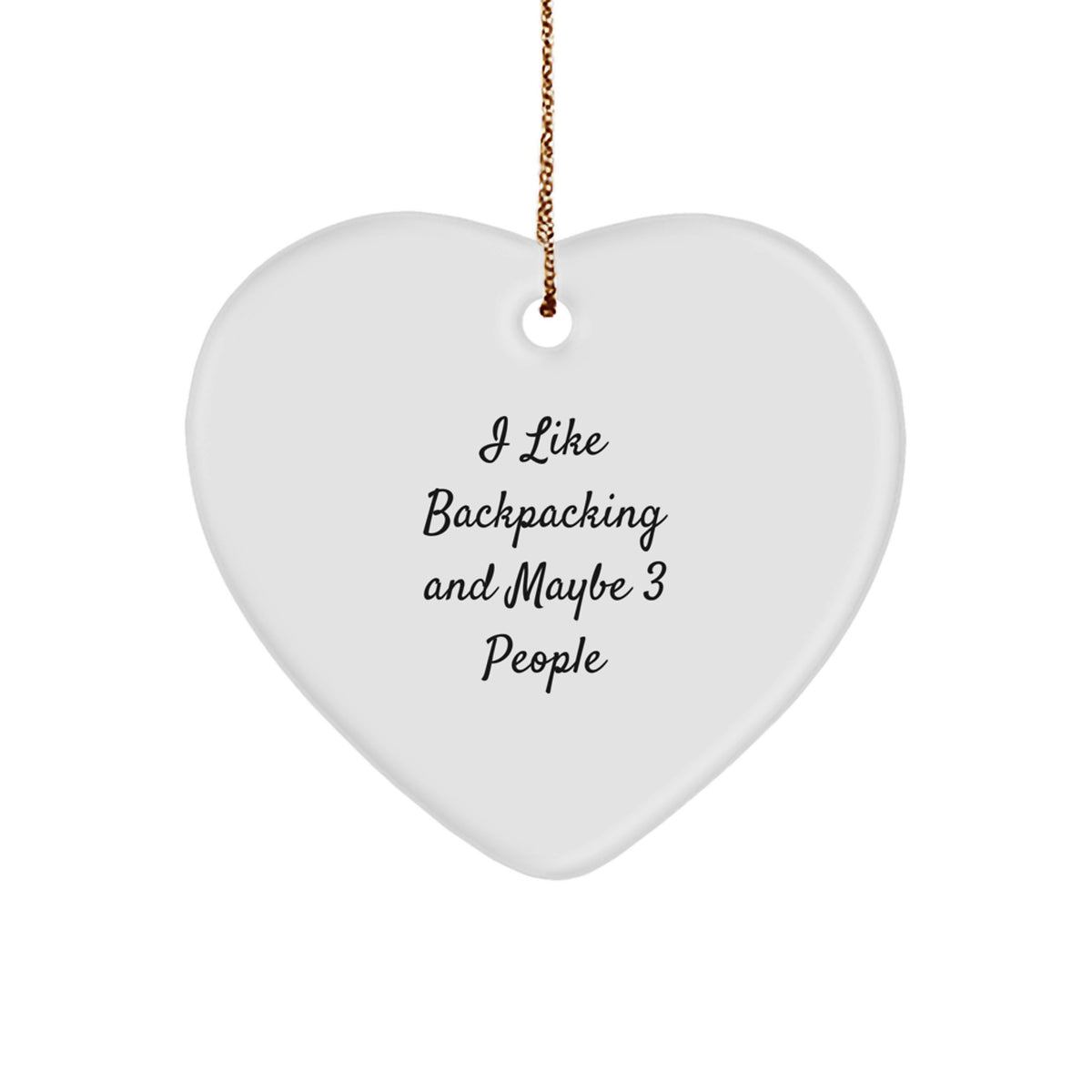 Backpacking Favorite Heart Ornament Christmas Gift for Kids - Image 1