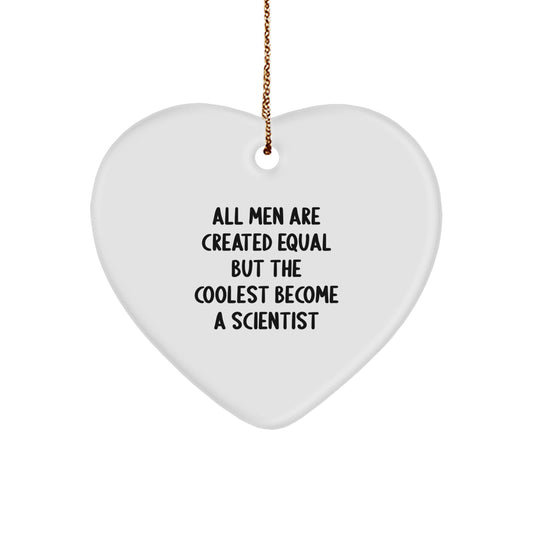 Funny Scientist Heart Ornament Gifts from Friends and Family for Christmas, Unique Scientist Gifts, Heart Shaped Ornament, Scientist Heart Ornament, Inspirational Scientist Christmas Unique Gift - Image 1