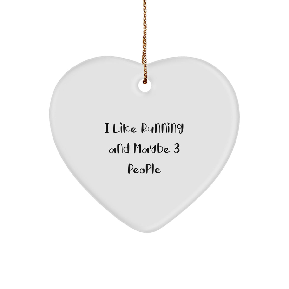 Running Christmas Ornament - I Like Running And Maybe 3 People Gift - Image 1