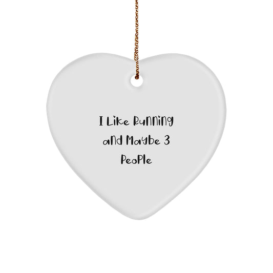 Running Christmas Ornament - I Like Running And Maybe 3 People Gift - Image 1