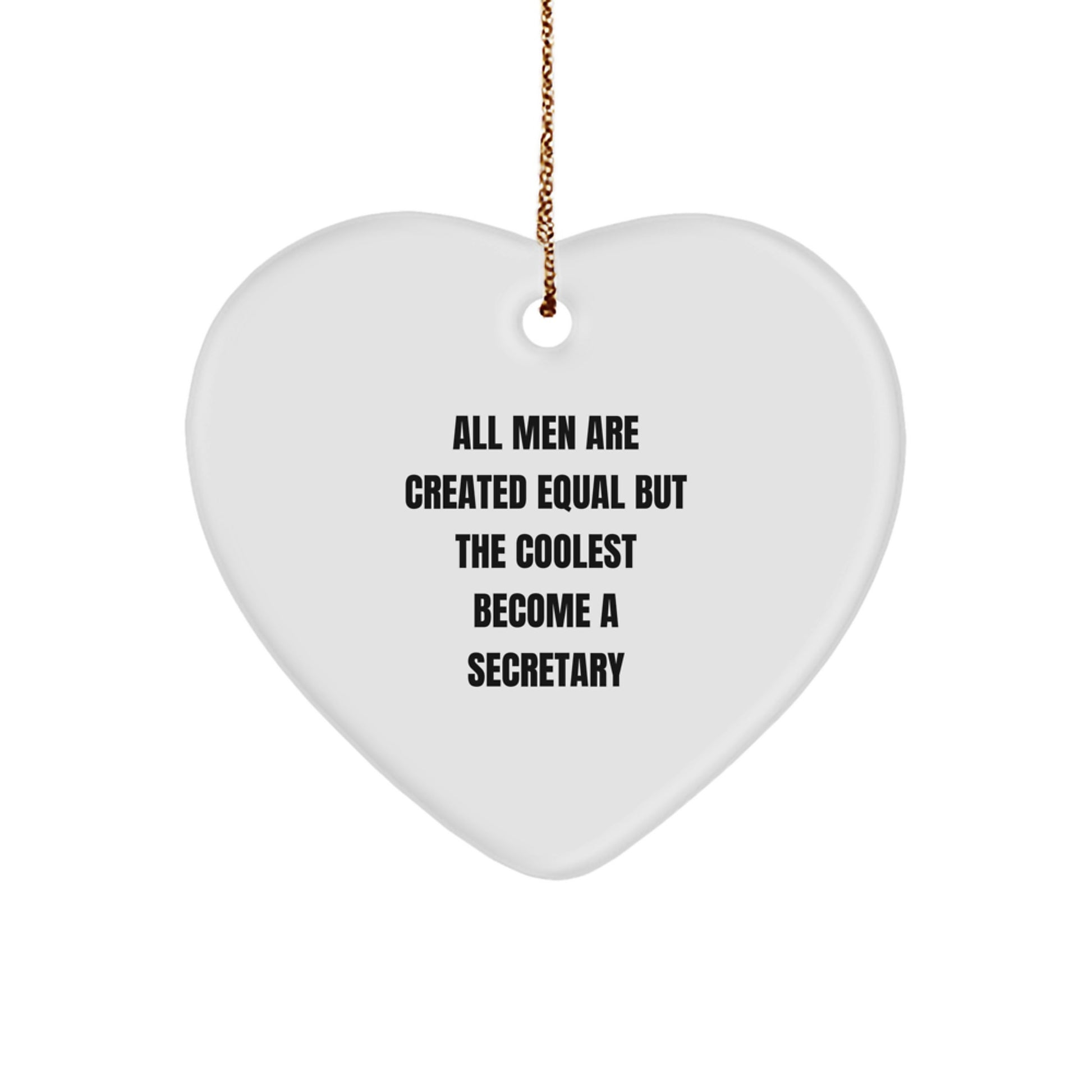Funny Secretary Heart Ornament Gifts from Men for Men, Secretary Unique Christmas Unique Gifts for Women to Show Appreciation - Image 1