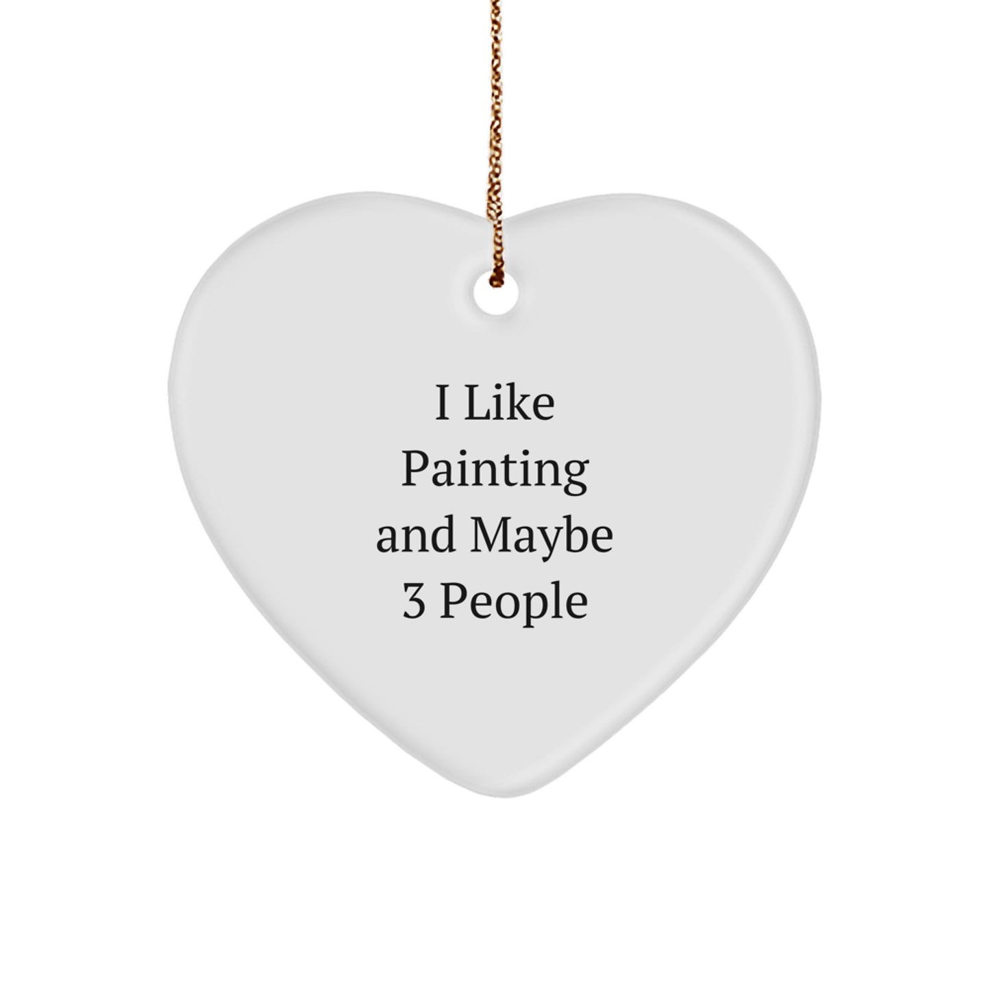 Painting Keepsake Heart Ornament for Him Holiday Christmas Gift - Image 1