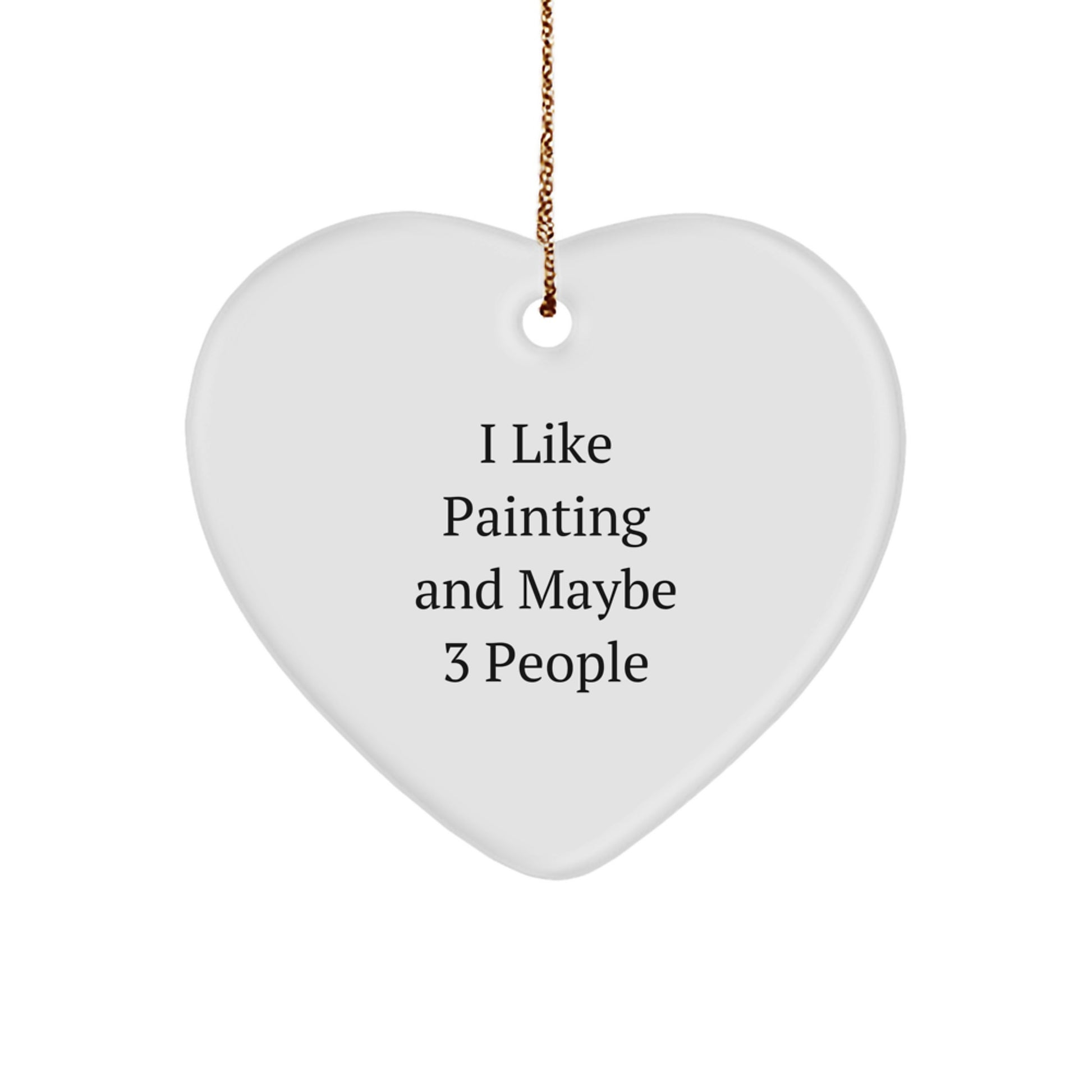 Painting Keepsake Heart Ornament for Him Holiday Christmas Gift - Image 1
