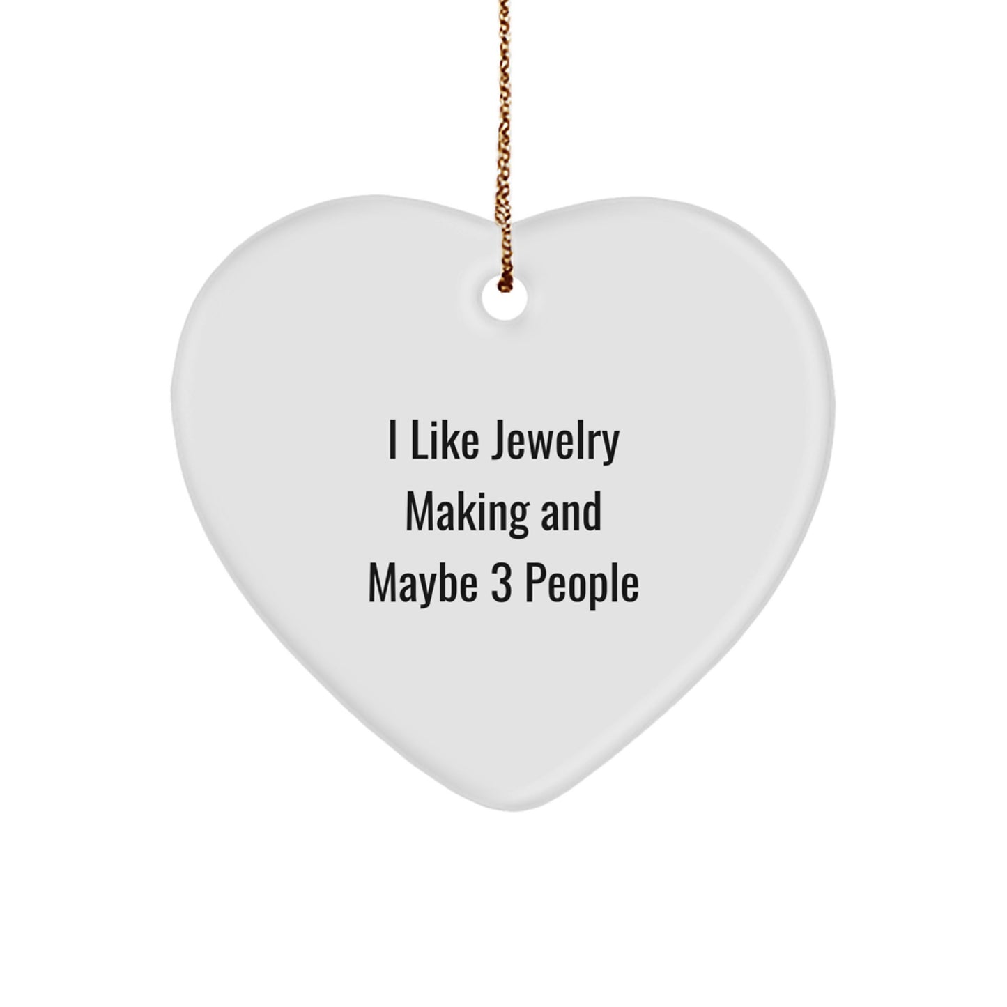 Funny Heart Ornament for Jewelry Making Enthusiasts Gifts from Friends and Family for Christmas Unique Presents - Image 1
