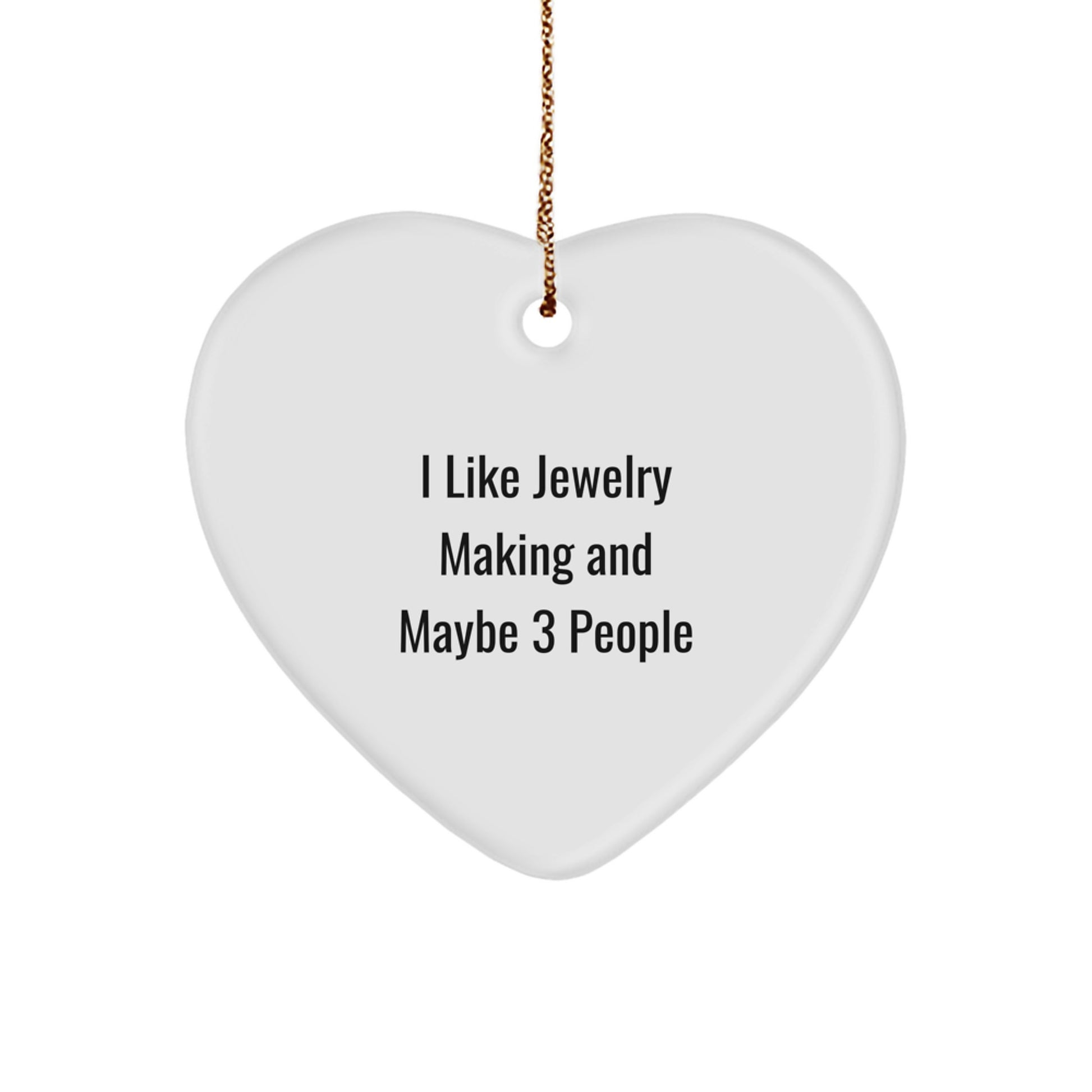 Funny Heart Ornament for Jewelry Making Enthusiasts Gifts from Friends and Family for Christmas Unique Presents - Image 1