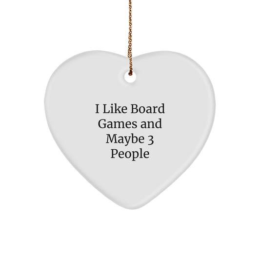 Funny Heart Ornament for Board Games Enthusiasts, Gifts from Family for Christmas Unique Gifts for Board Games Players - Image 1