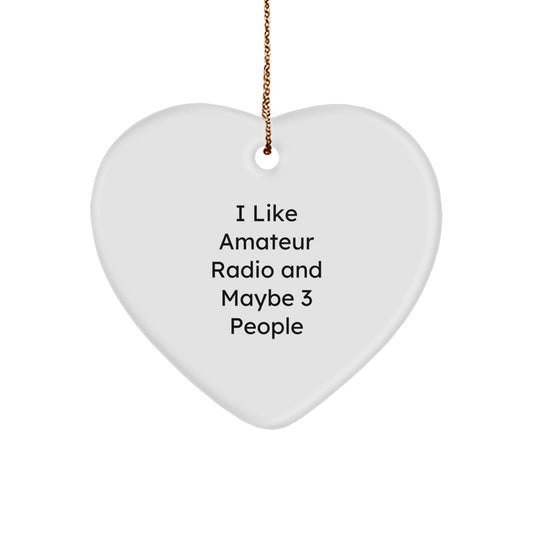 Whimsical Amateur Radio Christmas Ornament Gift for Her - I Like - Image 1