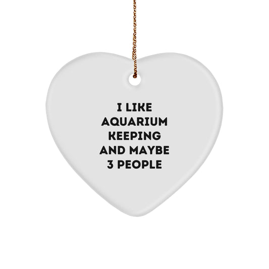 Favorite Aquarium Keeping Heart Ornament Christmas Gift for Kids - Image 1