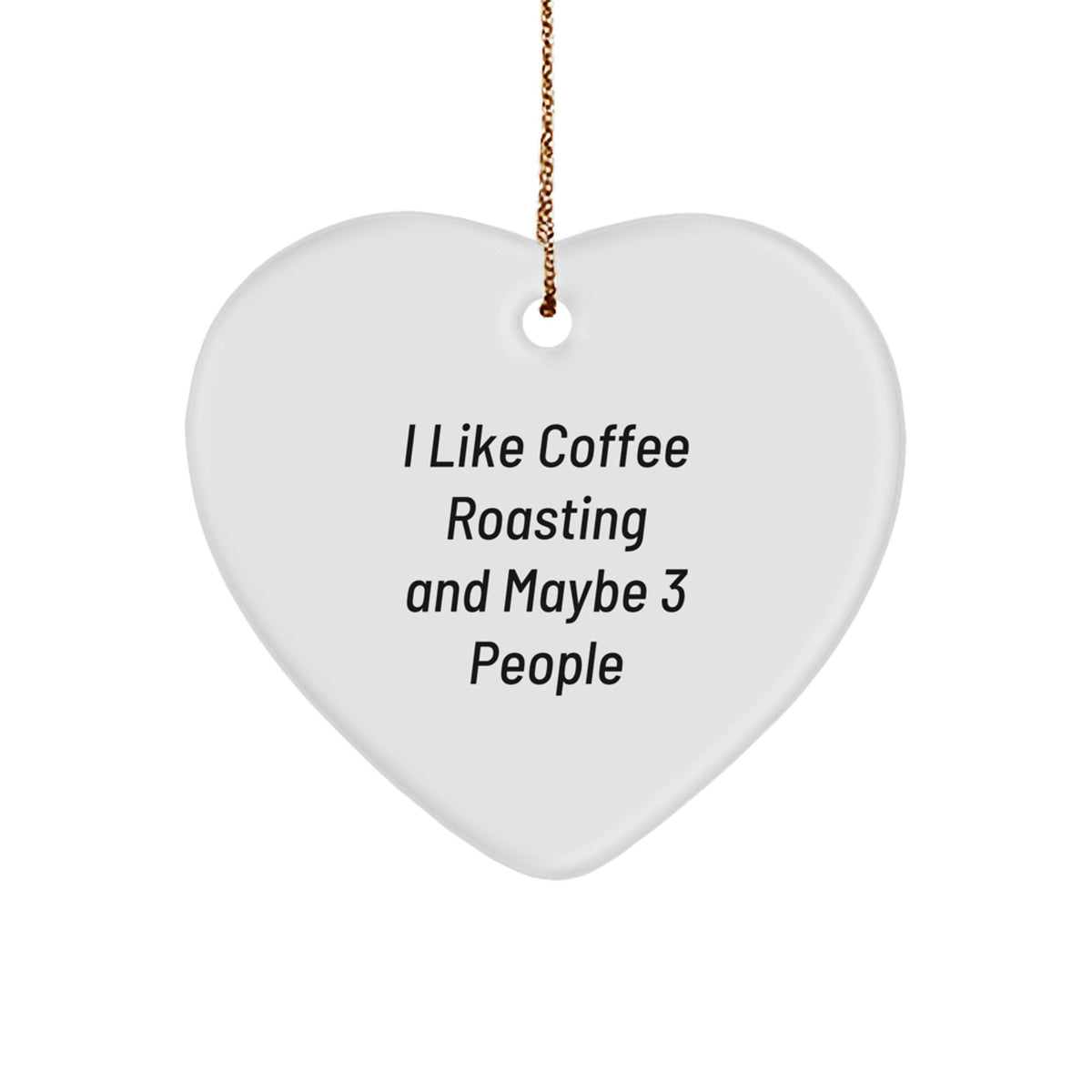 Playful Coffee Roasting Heart Ornament for Roommates Christmas Gift - Image 1