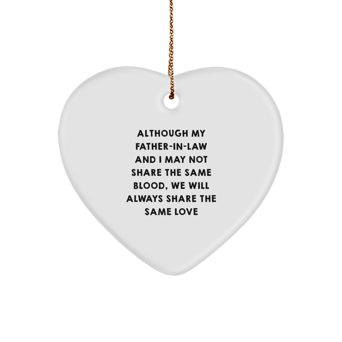 Heart Christmas Ornament Gift for Family - Treasured Father-in-law Love - Image 1