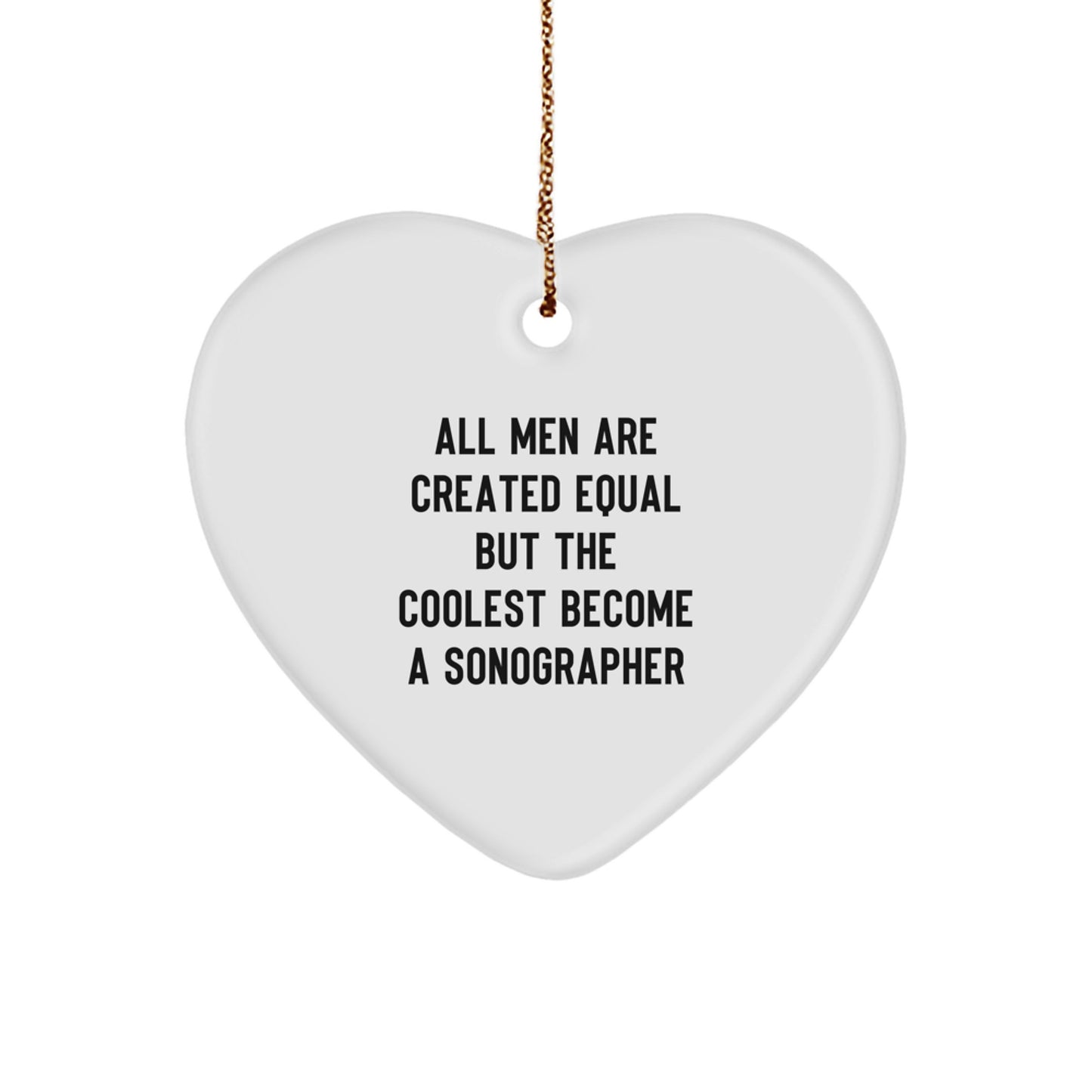 Christmas Gift for Her Sonographer Heart Ornament Present - Image 1