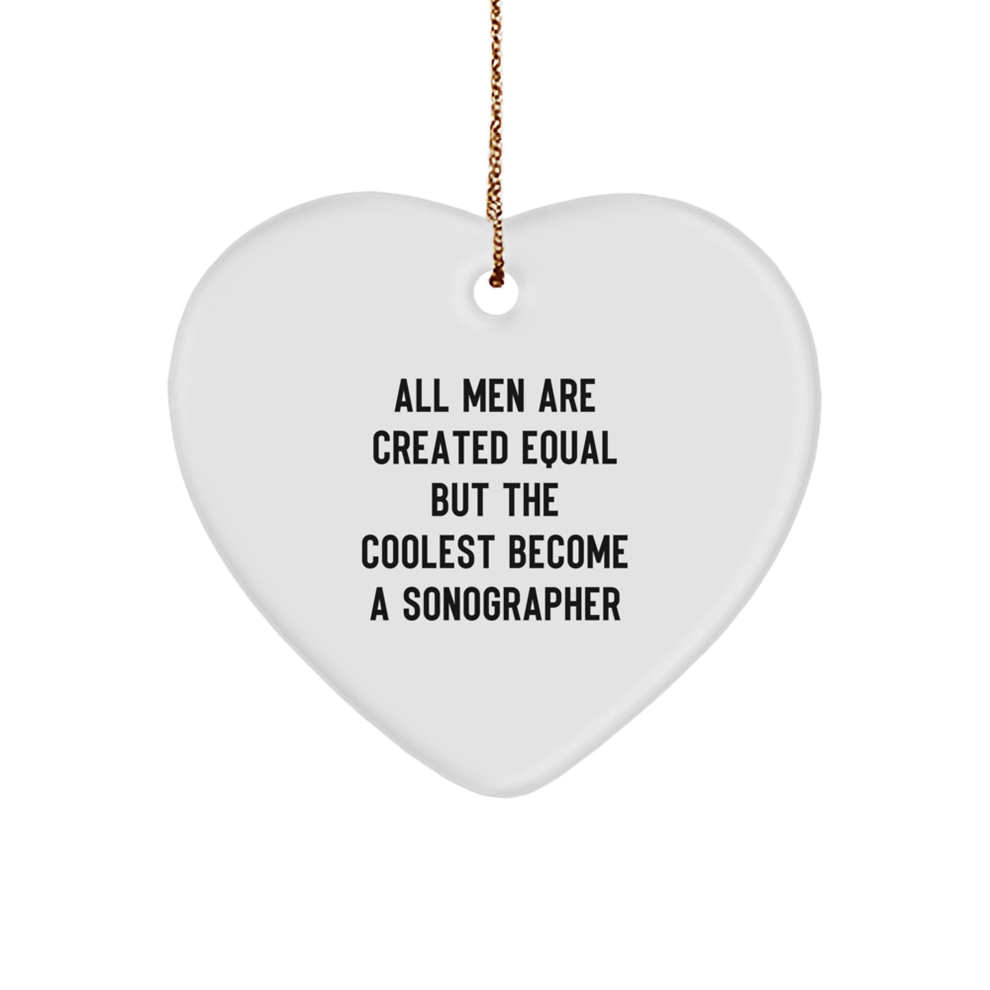 Christmas Gift for Her Sonographer Heart Ornament Present - Image 1