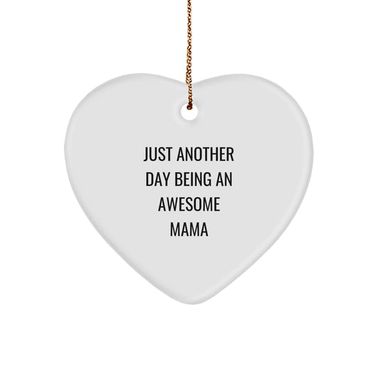 Mama Heart Ornament Keepsake for Her Bright Holiday Christmas Gift - Image 1
