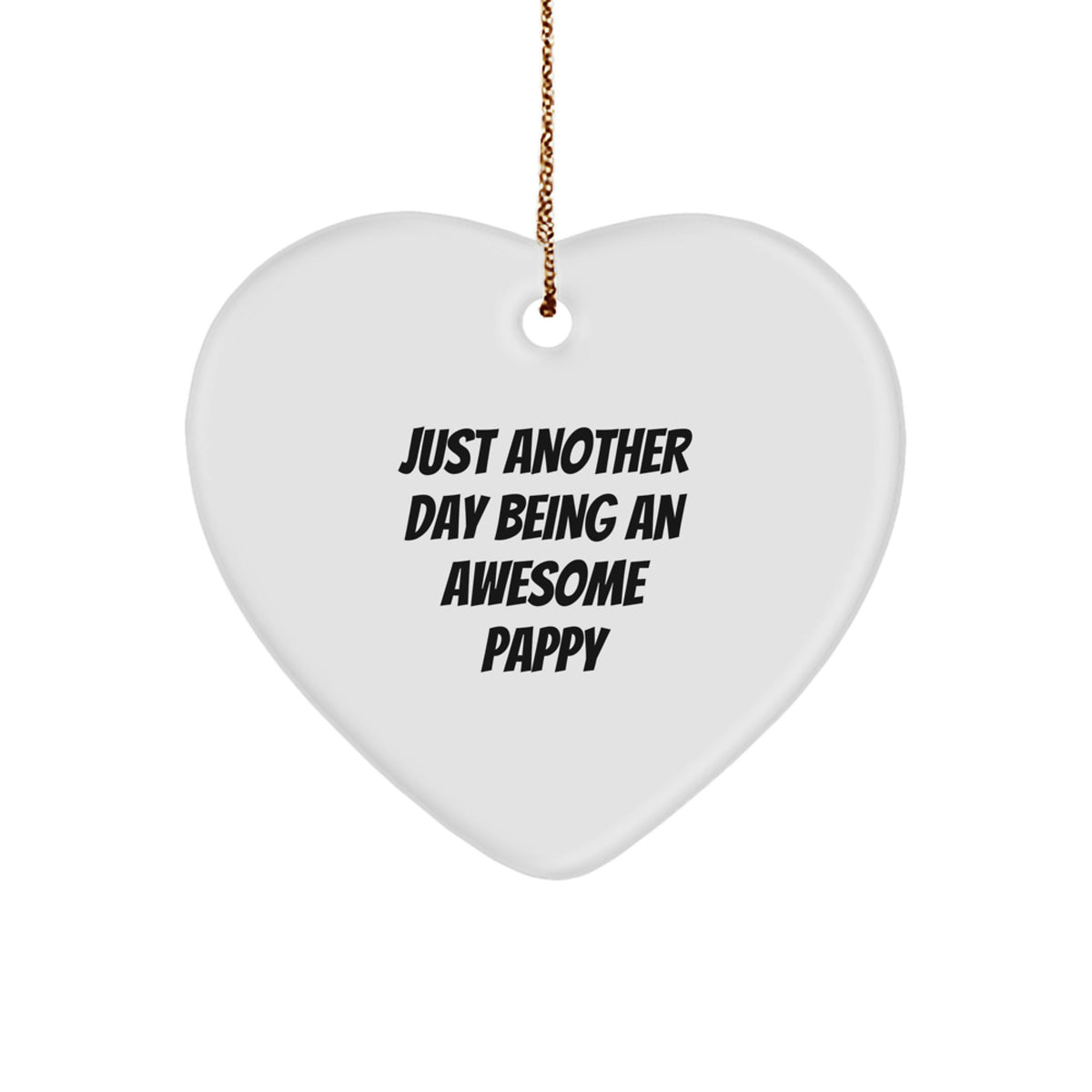 Christmas Unique Gift Pappy Heart Ornament Awesome Pappy for Her Present - Image 1