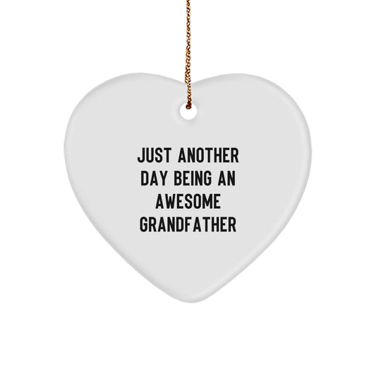 Grandfather Christmas Ornament Gift for a Son, Treasure 'Awesome - Image 1