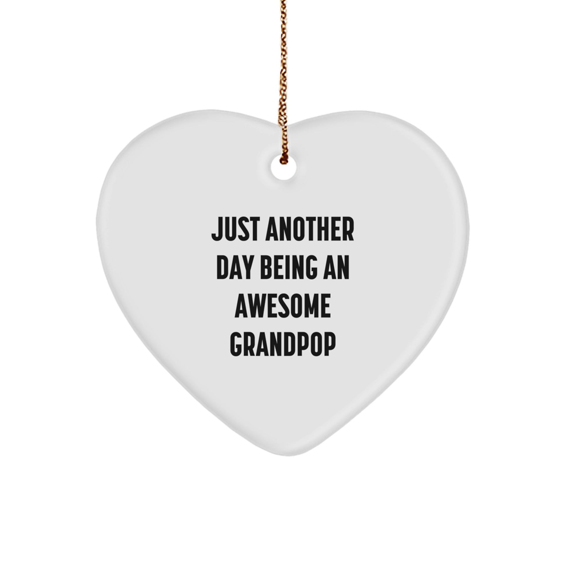 Grandpop Gifts from Men - Funny Heart Ornament for Grandpop's Christmas Unique Gifts - Image 1