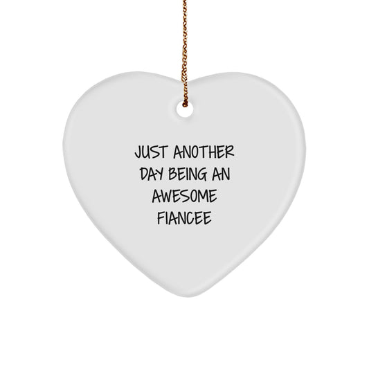 Whimsical Fiancee Novelty Christmas Ornament for Friends Gift - Image 1