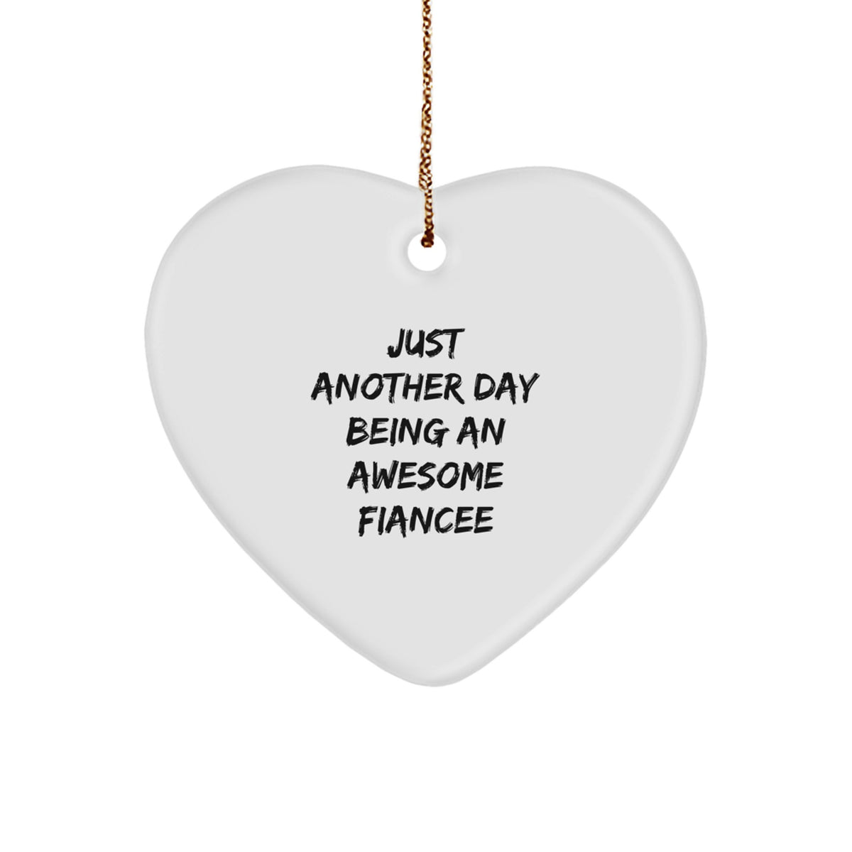 Fiancee Keepsake Heart-Shaped Christmas Ornament for Him Surprise Gift - Image 1