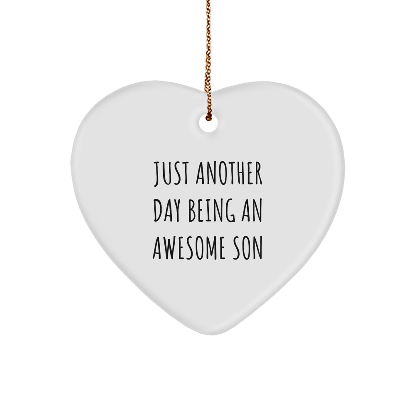 Funny Son Heart Ornament Gifts from Mom Dad or Friends for Son on Christmas Unique - Image 1