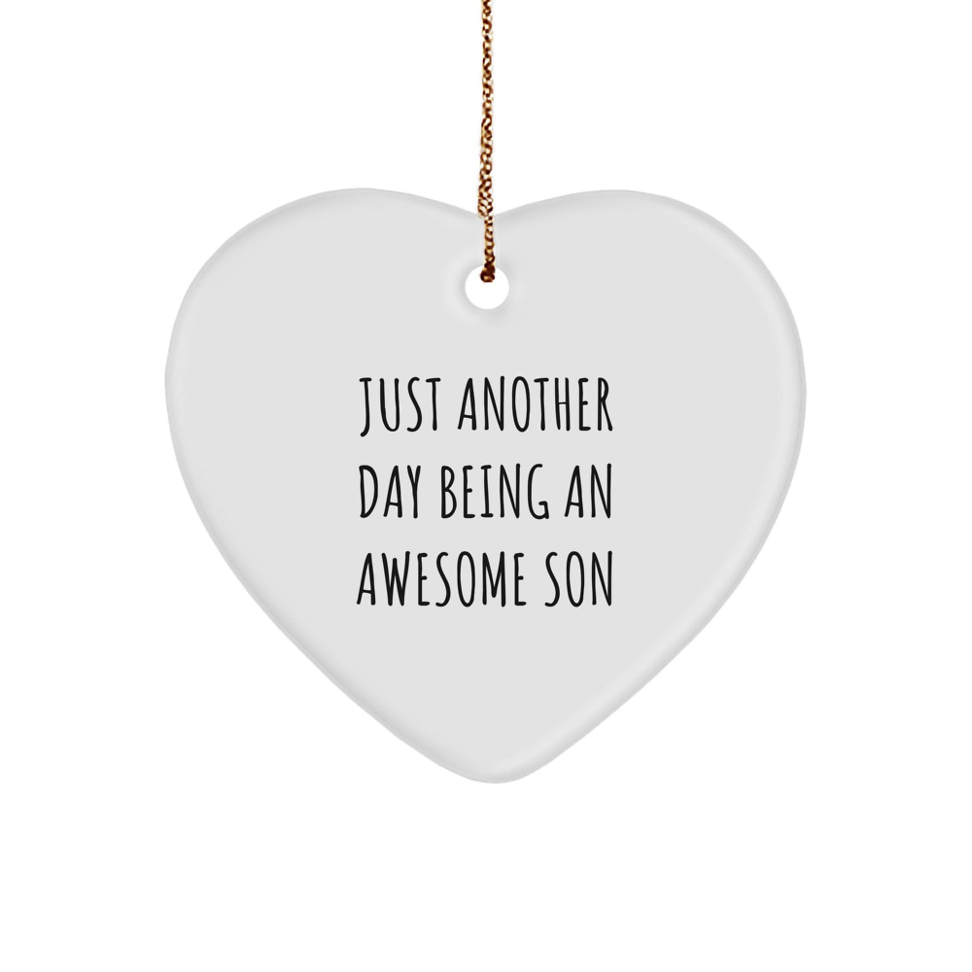 Funny Son Heart Ornament Gifts from Mom Dad or Friends for Son on Christmas Unique - Image 1