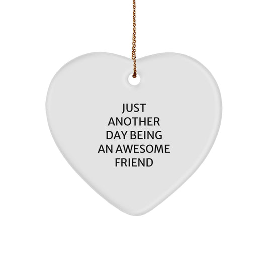 Playful Friend Heart Christmas Ornament for Roommates Memento Gift - Image 1