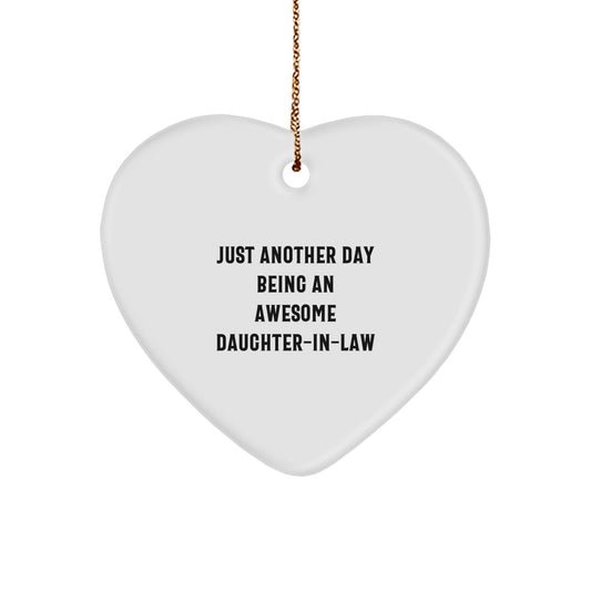 Daughter-in-law Christmas Ornament Heart Treasure Gift for Family - Image 1