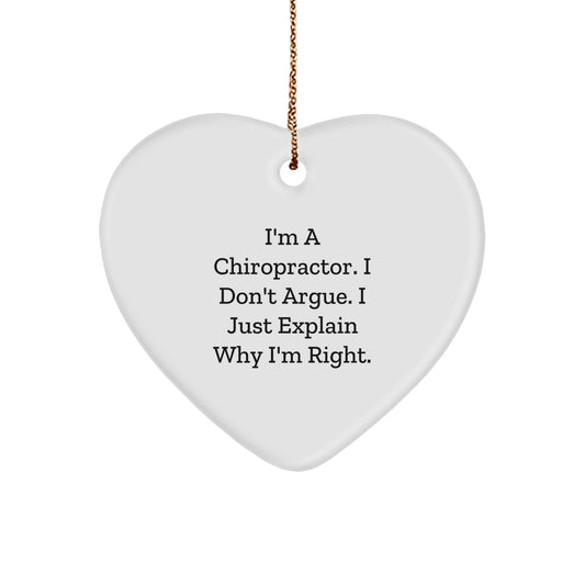 Christmas Gift Surprise Heart Ornament for Teens Chiropractor - Image 1