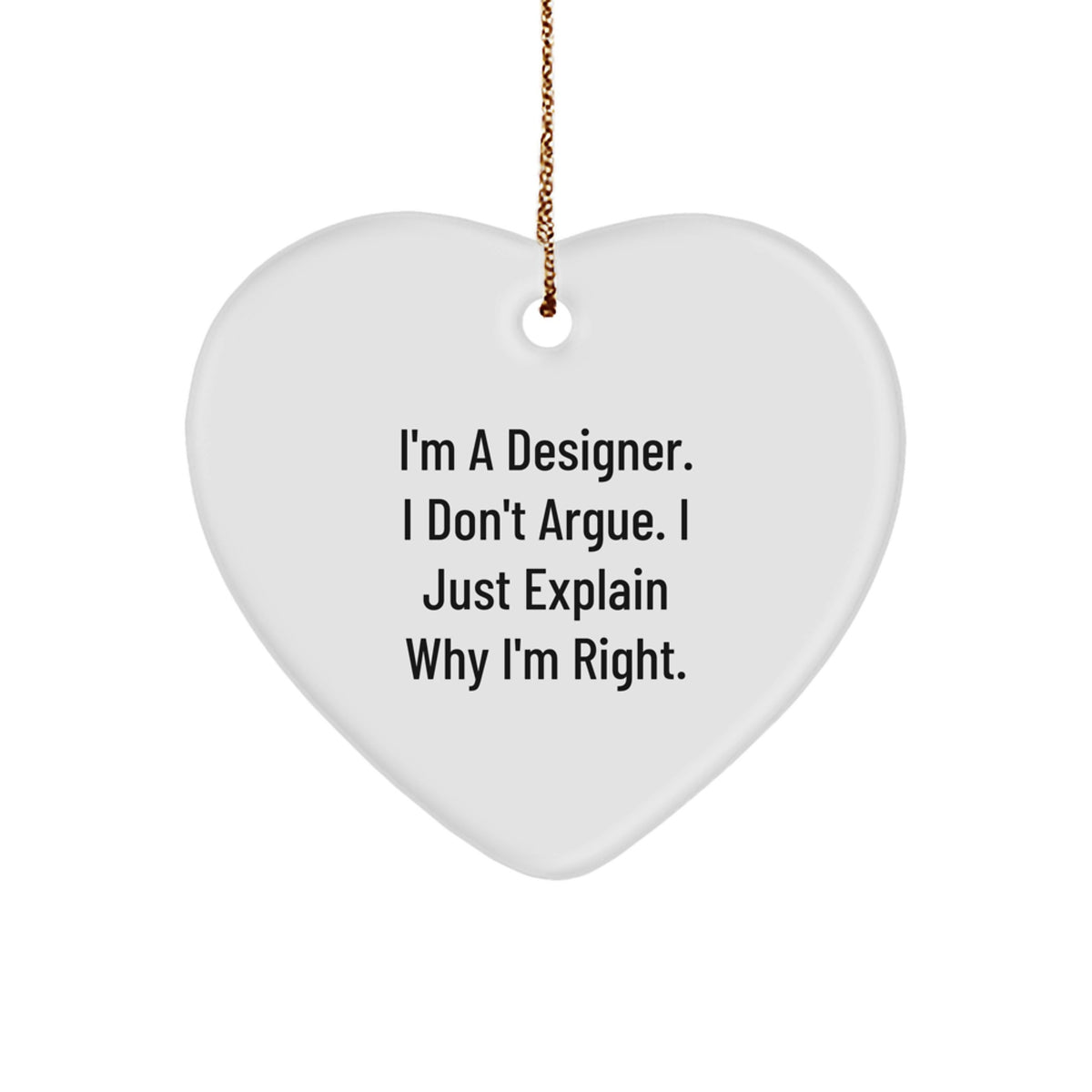 Christmas Gift Designer Heart Ornament for Roommates Collectible - Image 1