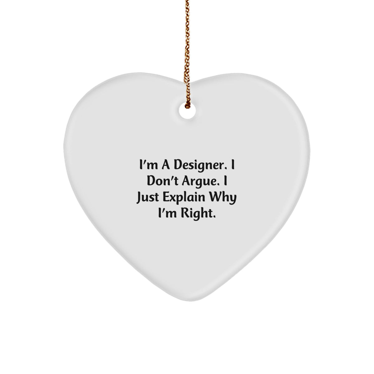 Designer Heart Ornament for Kids Premium Favorite Christmas Gift - Image 1