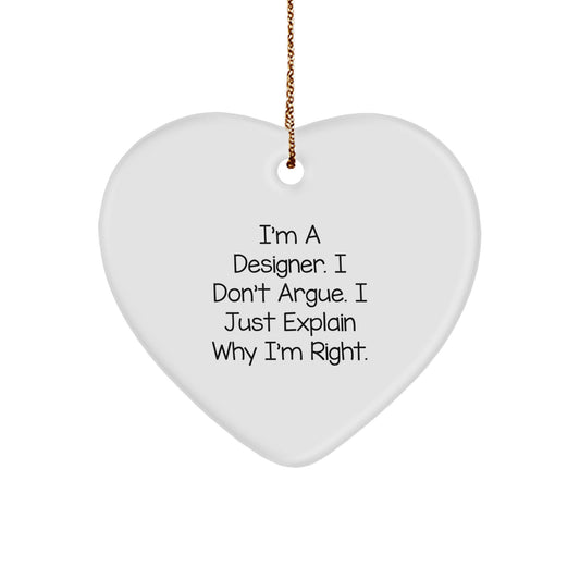 Designer Heart Ornament for Family Unique Surprise Christmas Gift - Image 1