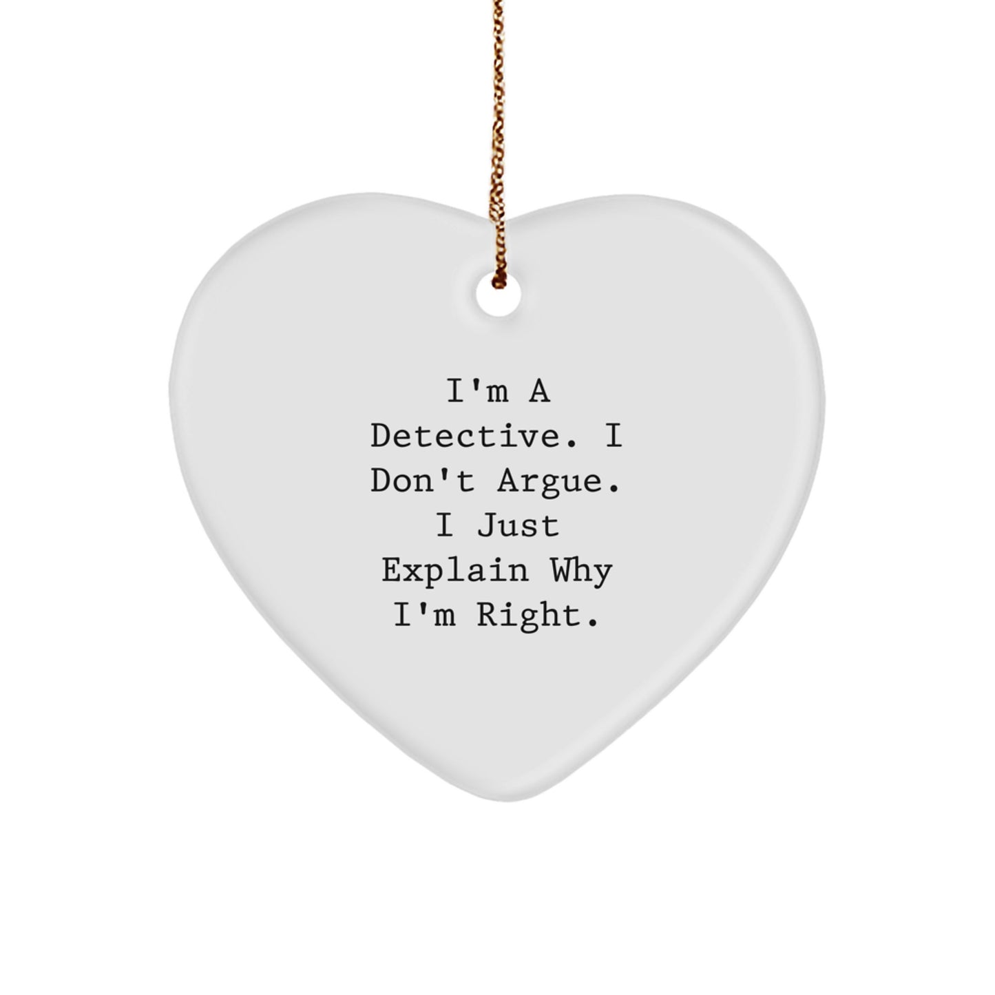 Funny Detective Heart Ornament Gifts from Men for Christmas Unique Presents - Image 1