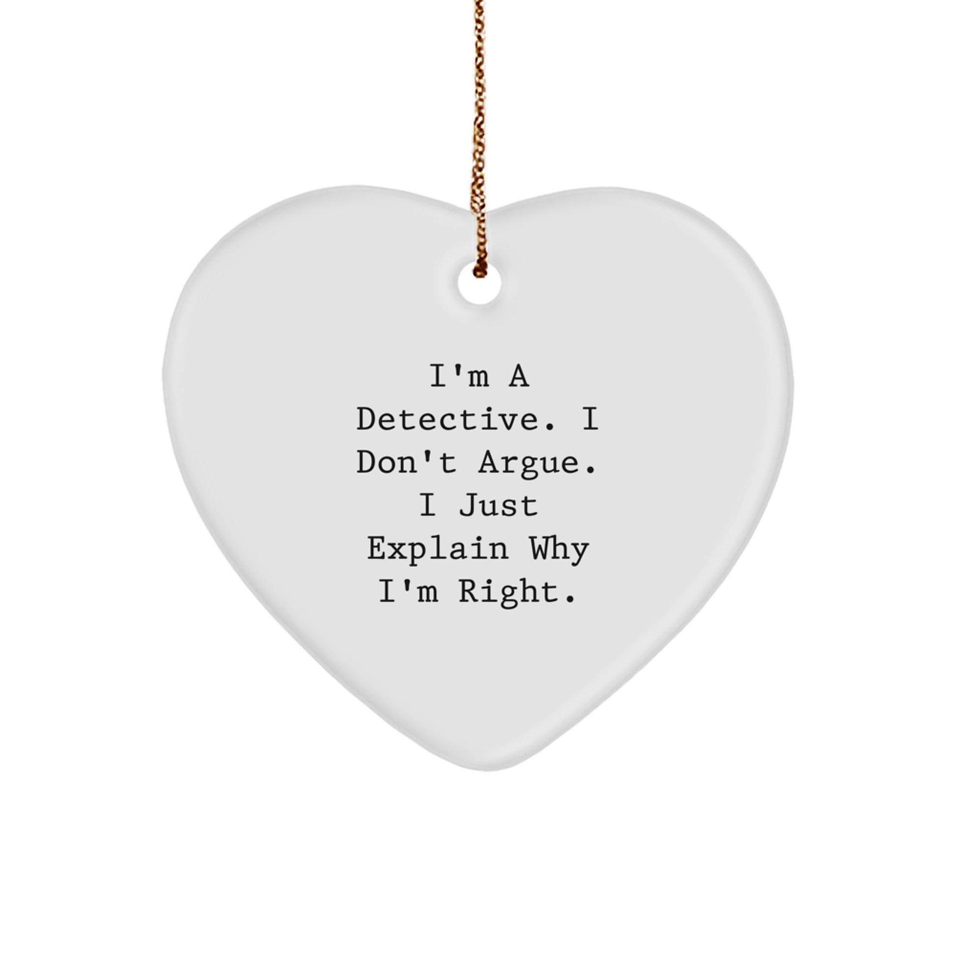 Funny Detective Heart Ornament Gifts from Men for Christmas Unique Presents - Image 1