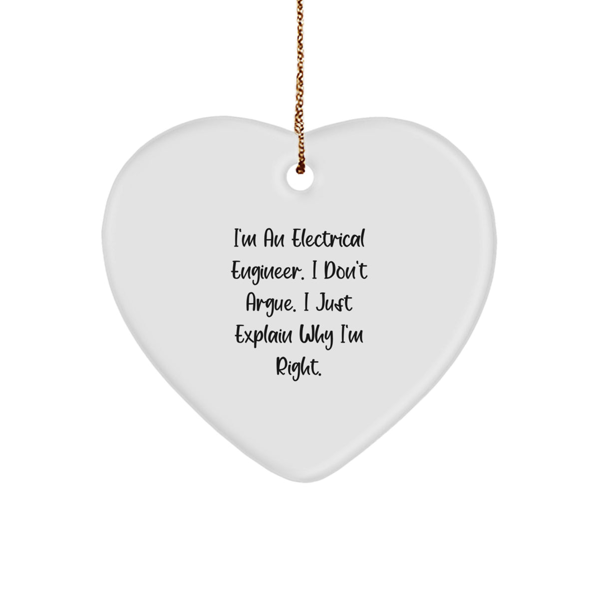 Electrical Engineer Heart Keepsake Vivid Christmas Ornament for Him Gift - Image 1