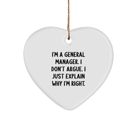 Witty General Manager Christmas Ornament Gift for Friends - Novelty - Image 1