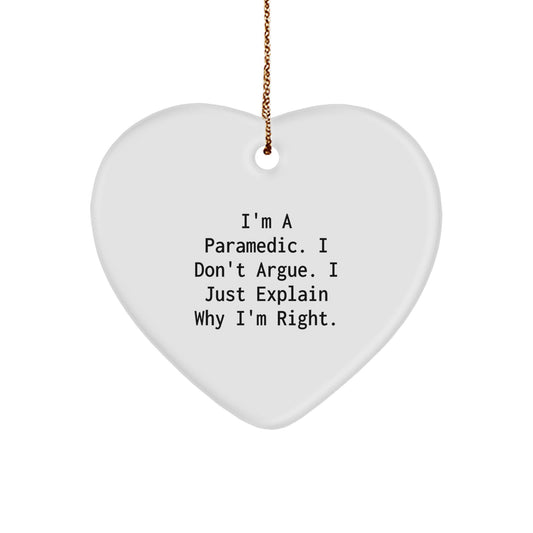 Funny Rescue Worker Gift Ideas for Christmas - Heart Ornament from Family, Friends, or Coworkers - Inspirational Rescue Worker Humor - Image 1