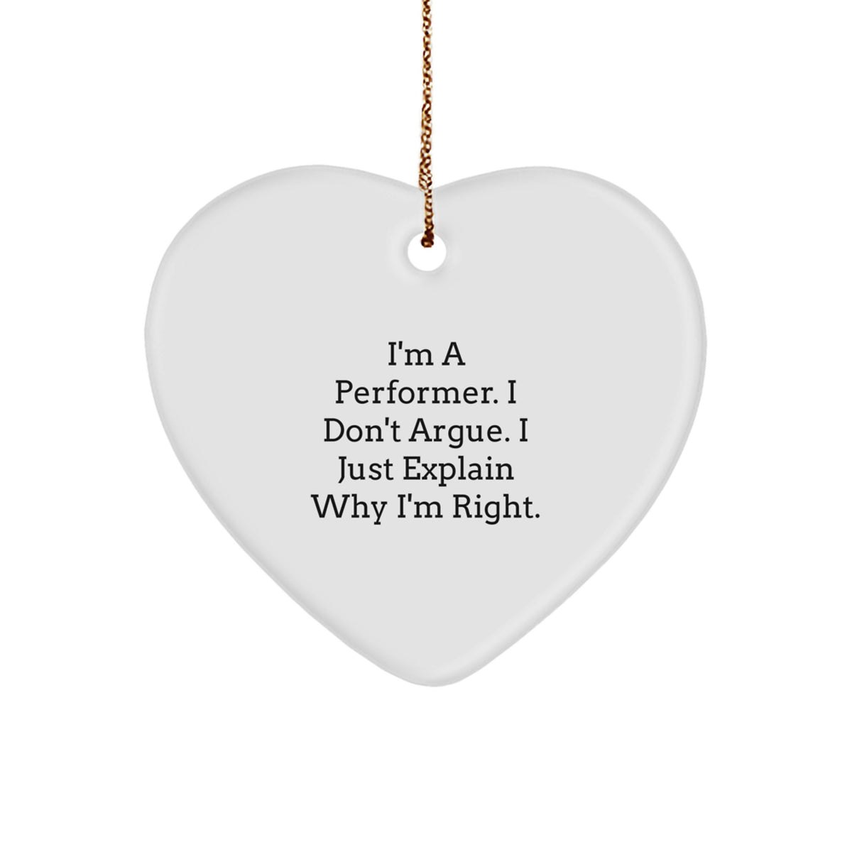 Performer Christmas Ornament Gift - Favorite for Kids, I'm A Performer - Image 1