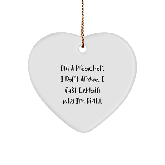 Christmas Gift Surprise Preacher Heart Ornament Holiday for Teens - Image 1