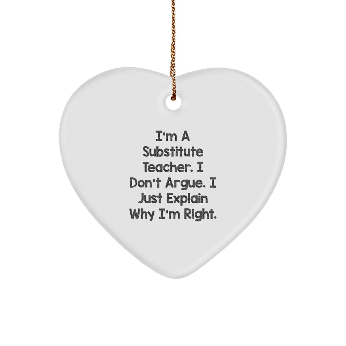 Essential Christmas Ornament Gift for a Best Friend - Substitute Teacher - Image 1