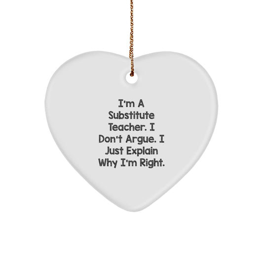 Essential Christmas Ornament Gift for a Best Friend - Substitute Teacher - Image 1